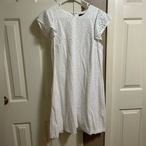 Banana Republic eyelet white dress.  Worn once. Size 14